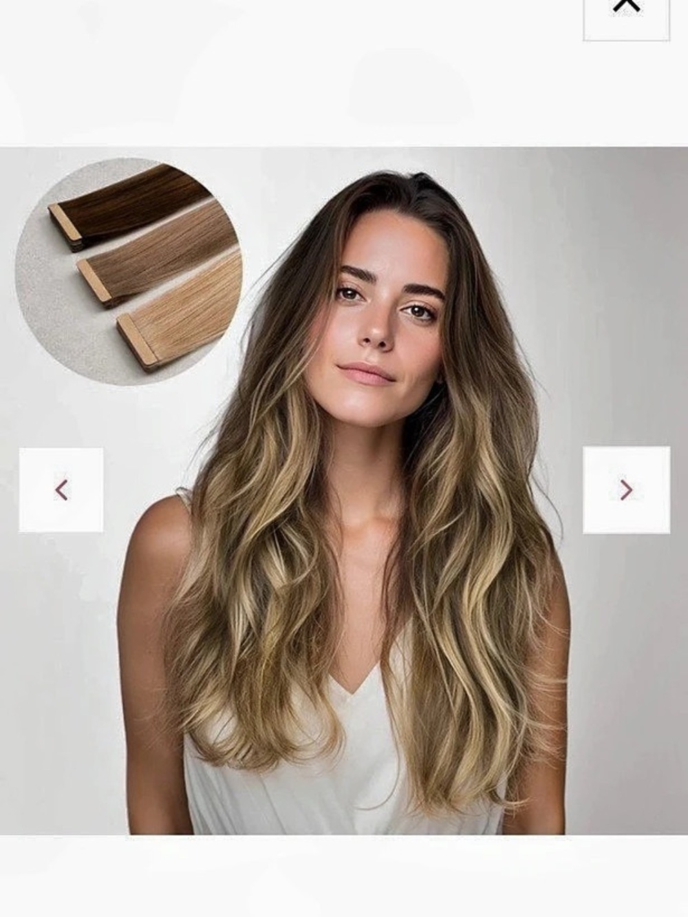 Goo Tape-In Human Hair Extensions Dirty Blonde Ombré 20”- 100g - 40 pieces